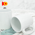 Fabricante Al por mayor de alto grado Cerámica blanca completa 11 oz Taza de café recubierto de sublimación